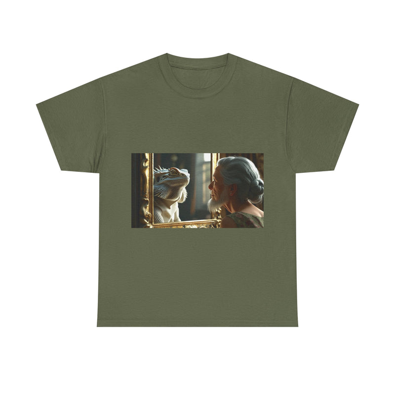 Unisex Heavy Cotton Tee - Playful Nostalgia Shirt, Casual Wear, Gift for Friends, Movie Night, Unique Graphic Tee