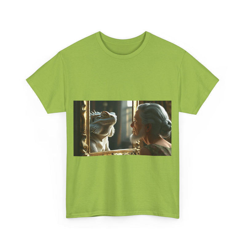 Unisex Heavy Cotton Tee - Playful Nostalgia Shirt, Casual Wear, Gift for Friends, Movie Night, Unique Graphic Tee