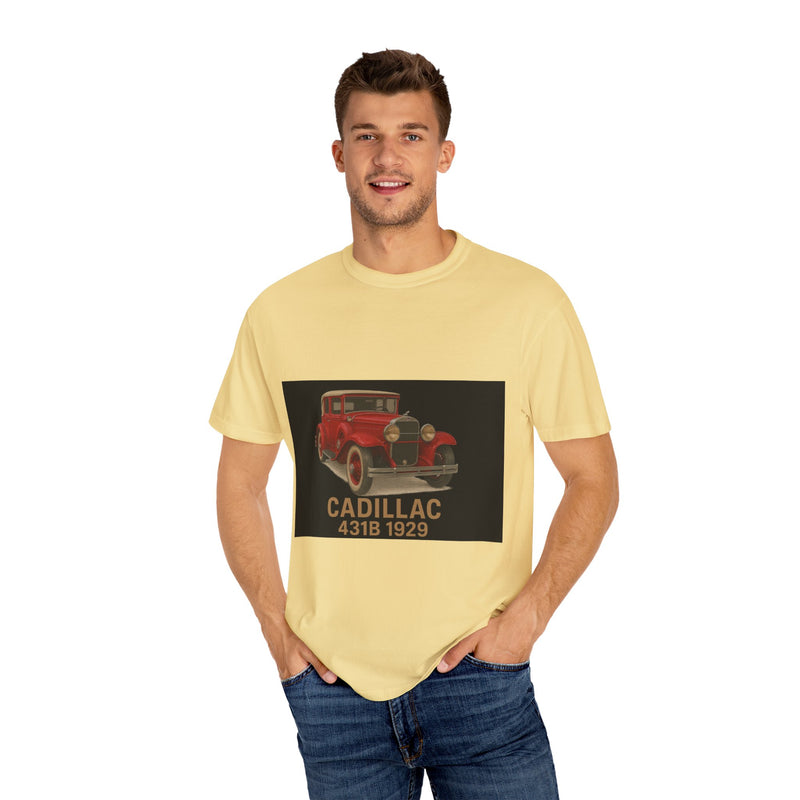 1929 Caddilac T-Shirt, Car Enthusiast Tee, 1929 Cadillac Shirt, Gift for Him, Classic Auto Fashion, Unisex Garment-Dyed Top