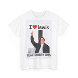 I  Lewis Glastonbury 2025 Unisex Heavy Cotton Tee | Festival Shirt, Concert Apparel, Fan Merchandise, Gift for Music Lovers, Casual Wear
