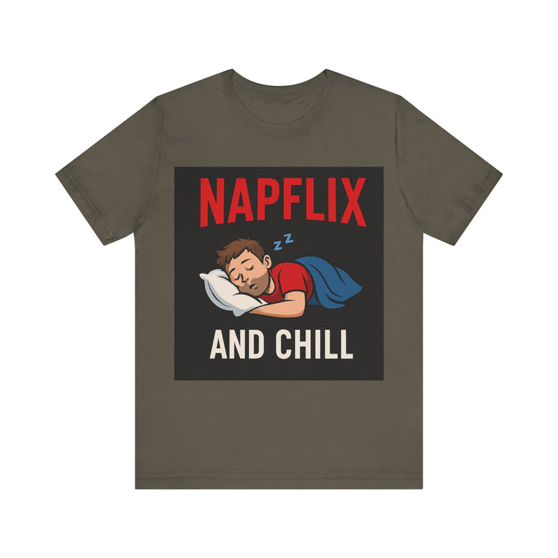 Napflix and Chill Unisex Jersey Tee, Comfortable Lounge T-Shirt, Gift for Nap Lovers, Cozy Sleep Shirt for Relaxation, Perfect for [...]