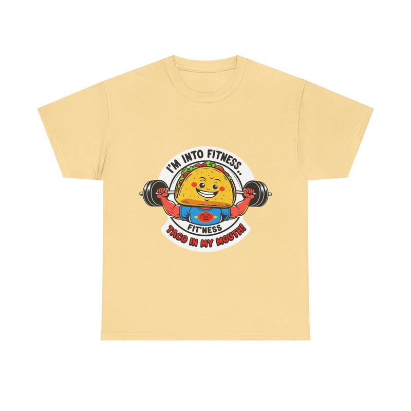 Fitness Taco Tee - Fun Unisex Cotton Shirt, Gym Apparel, Foodie Gift, Workout Fashion, Fitness Humor