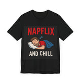 Napflix and Chill Unisex Jersey Tee, Comfortable Lounge T-Shirt, Gift for Nap Lovers, Cozy Sleep Shirt for Relaxation, Perfect for [...]