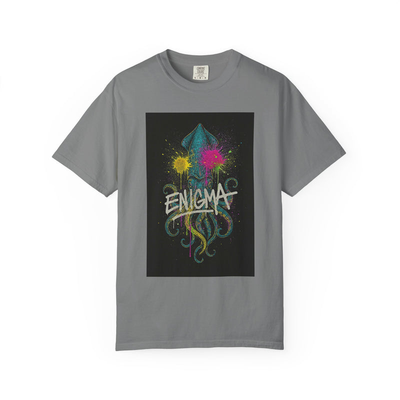 Colorful Enigma Squid Unisex T-Shirt | Vibrant Graphic Tee for Ocean Lovers, Casual Wear, Gift Idea, Festival Attire, Statement Piece