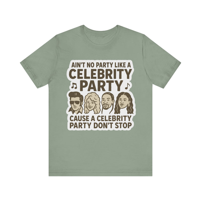 Celebrity Party Unisex Tee – Perfect for Parties, Concerts, Birthdays, Gift for Music Lovers, Trendy Graphic Shirt
