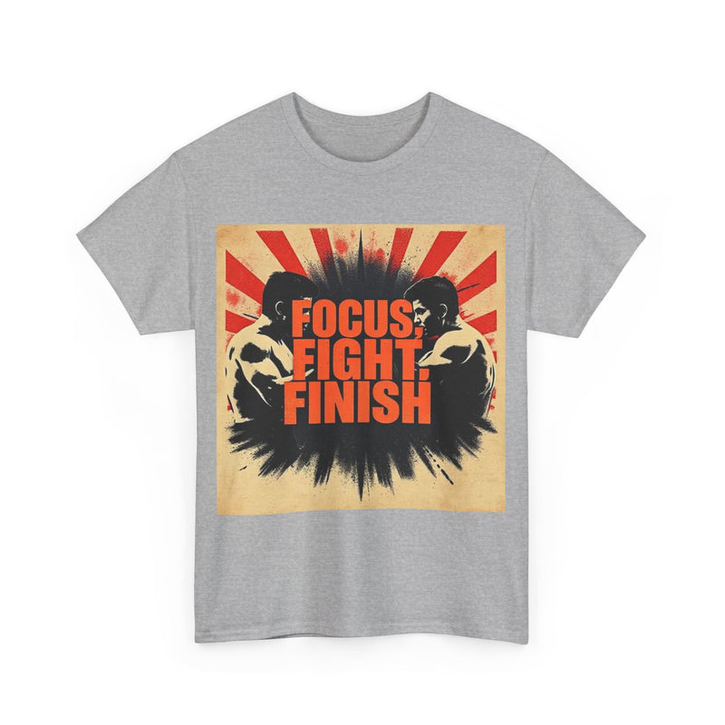 Focus Fight Finish Tee - Motivational T-Shirt, Fitness Shirt, Gym Apparel, Unisex Casual Wear, Gift for Athletes