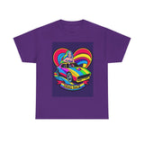 Unisex Heavy Cotton Tee - Retro Drag Race Graphic Tee, Fun Summer Shirt, LGBTQ+ Pride Apparel, Car Enthusiast Gift