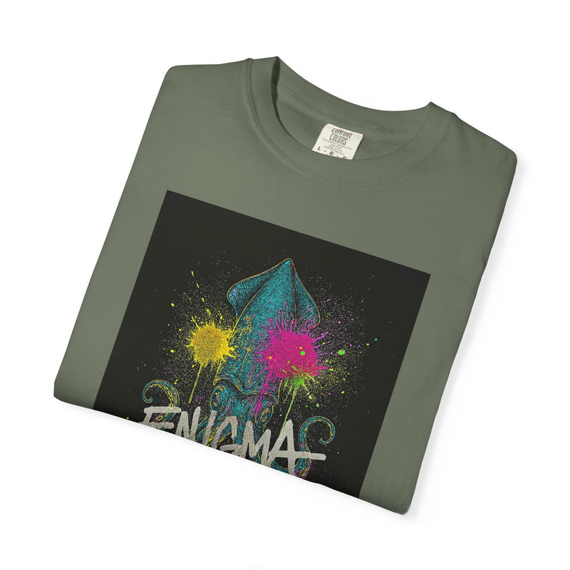 Colorful Enigma Squid Unisex T-Shirt | Vibrant Graphic Tee for Ocean Lovers, Casual Wear, Gift Idea, Festival Attire, Statement Piece