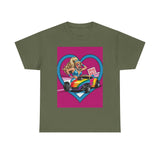 Rainbow Racer Unisex Heavy Cotton Tee | LGBT Pride, Drag Race, Summer Festival, Casual Wear, Gift Idea