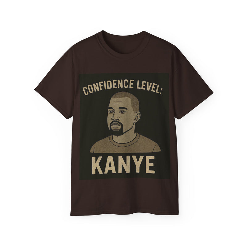 Confidence Level Kanye Tee, Funny Graphic T-Shirt, Hip Hop Style Shirt, Gift for Music Lovers, Casual Everyday Wear