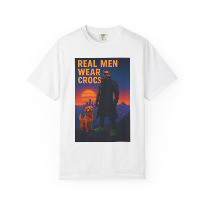 Real Men Wear Crocs T-Shirt, Unisex Casual Tee for Men, Perfect Gift for Dads, Birthdays, and Casual Outings