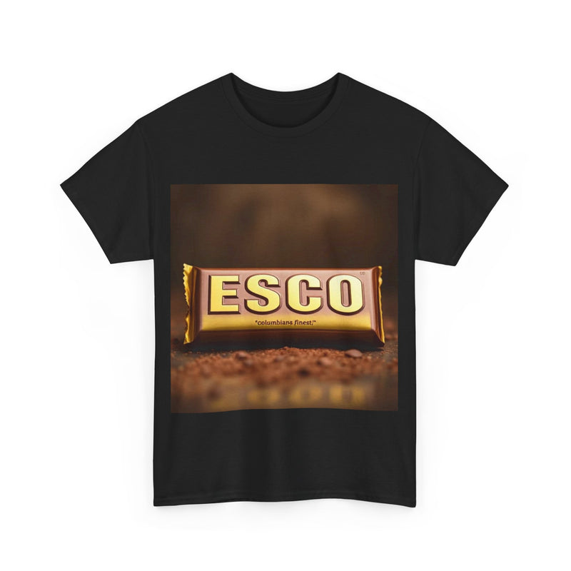 Unisex Cotton Tee with ESCO Design, Casual Graphic Tee, Streetwear Style, Gift for Food Lovers, Ideal for Parties and Celebrations