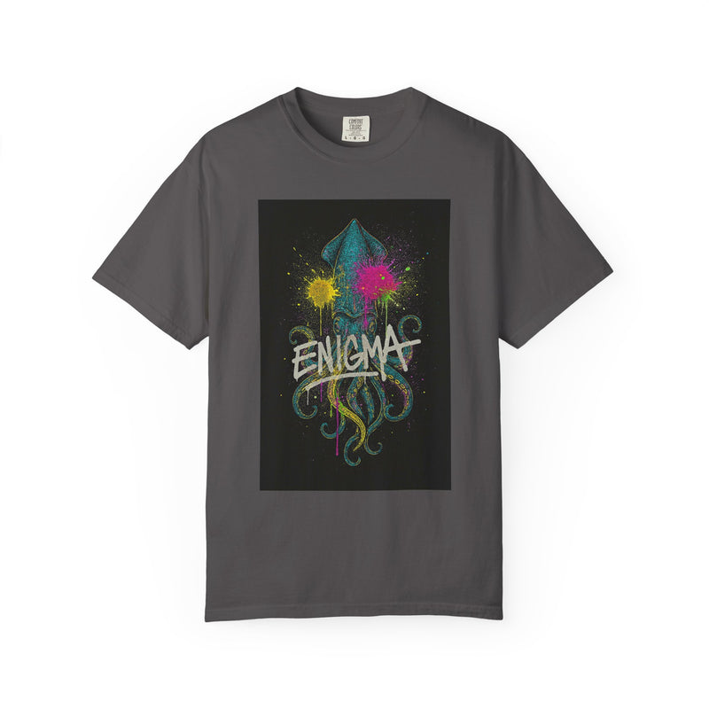 Colorful Enigma Squid Unisex T-Shirt | Vibrant Graphic Tee for Ocean Lovers, Casual Wear, Gift Idea, Festival Attire, Statement Piece