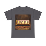 Unisex Cotton Tee with ESCO Design, Casual Graphic Tee, Streetwear Style, Gift for Food Lovers, Ideal for Parties and Celebrations