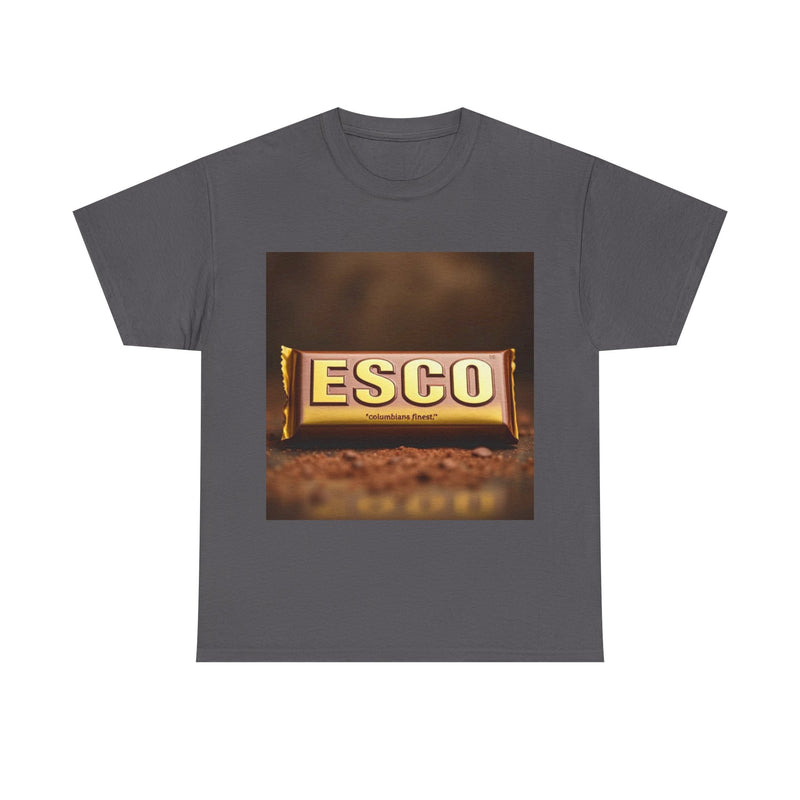 Unisex Cotton Tee with ESCO Design, Casual Graphic Tee, Streetwear Style, Gift for Food Lovers, Ideal for Parties and Celebrations