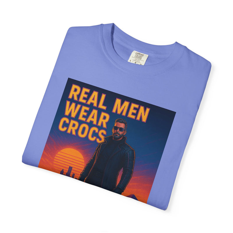Real Men Wear Crocs T-Shirt, Unisex Casual Tee for Men, Perfect Gift for Dads, Birthdays, and Casual Outings