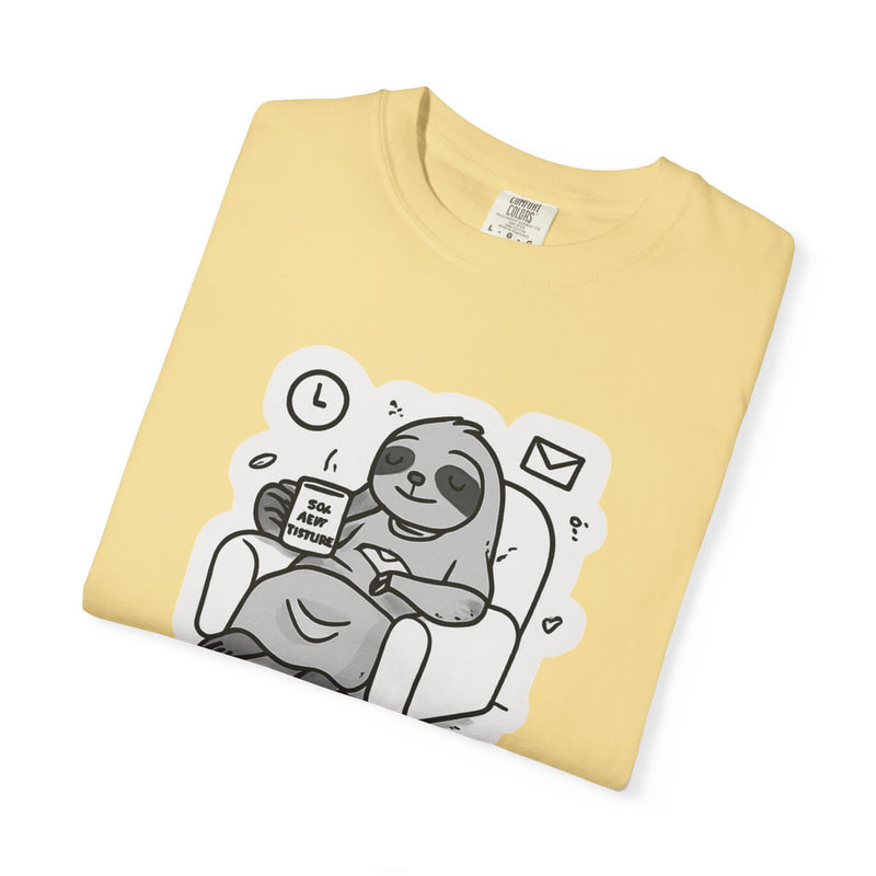 Comfy Sloth T-Shirt - Funny Graphic Tee, Unisex Apparel for Relaxation, Perfect for Lazy Days, Gift for College Students, Outfit Repeater