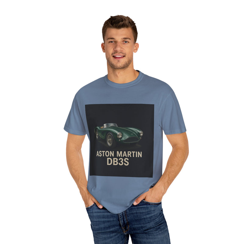 Aston Martin DB3S Unisex Garment-Dyed T-shirt, Car Enthusiast Tee, Vintage Auto Apparel, Perfect Gift for Him, Birthday or Christmas