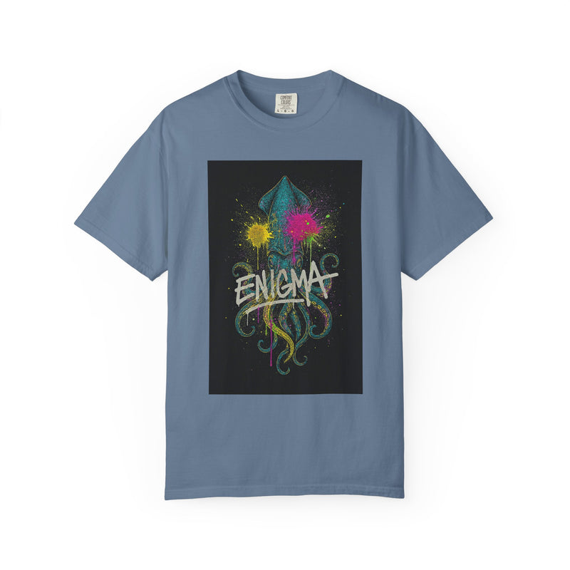 Colorful Enigma Squid Unisex T-Shirt | Vibrant Graphic Tee for Ocean Lovers, Casual Wear, Gift Idea, Festival Attire, Statement Piece