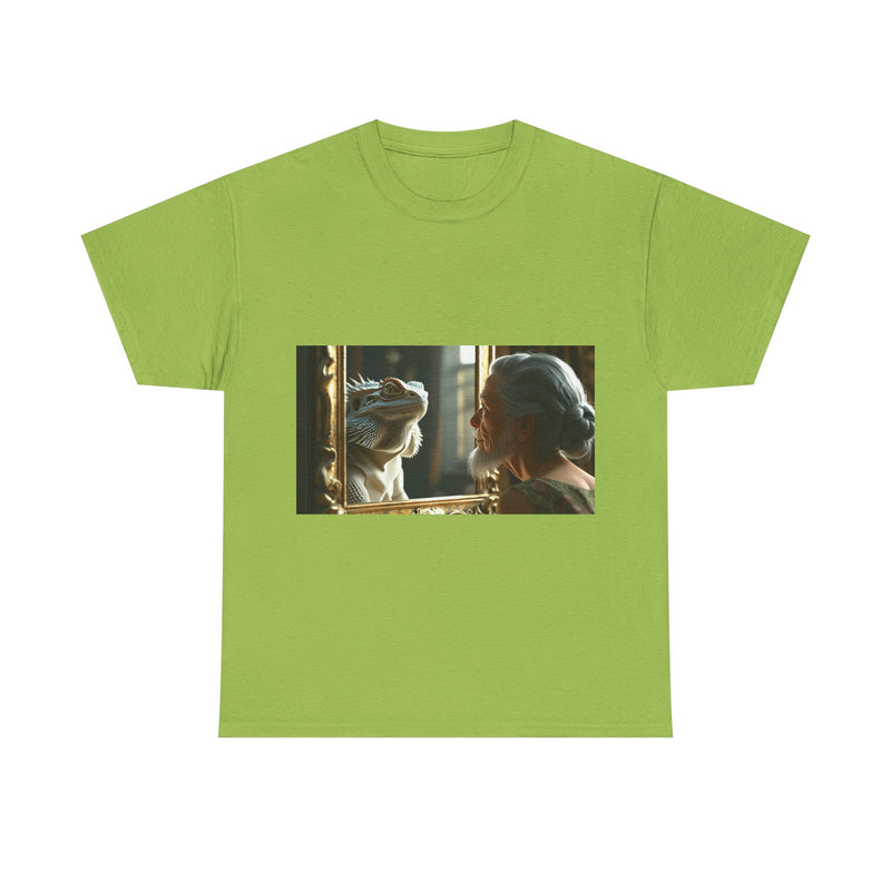 Unisex Heavy Cotton Tee - Playful Nostalgia Shirt, Casual Wear, Gift for Friends, Movie Night, Unique Graphic Tee