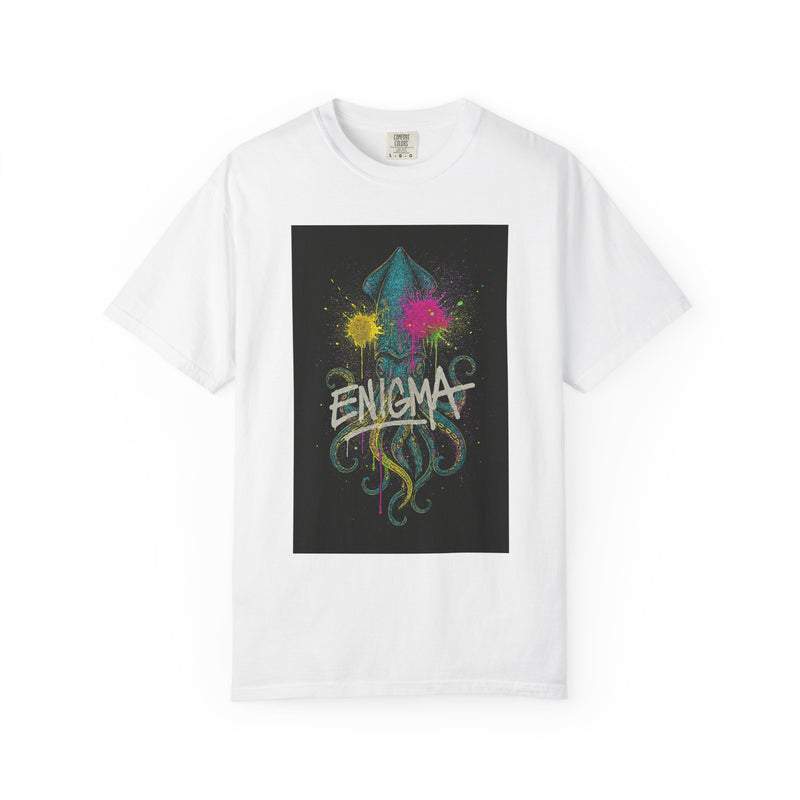 Colorful Enigma Squid Unisex T-Shirt | Vibrant Graphic Tee for Ocean Lovers, Casual Wear, Gift Idea, Festival Attire, Statement Piece