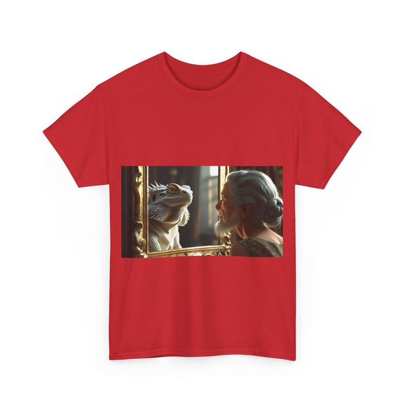Unisex Heavy Cotton Tee - Playful Nostalgia Shirt, Casual Wear, Gift for Friends, Movie Night, Unique Graphic Tee
