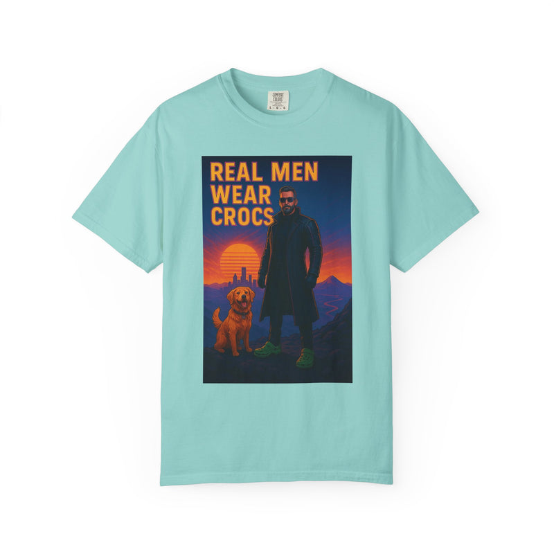 Real Men Wear Crocs T-Shirt, Unisex Casual Tee for Men, Perfect Gift for Dads, Birthdays, and Casual Outings