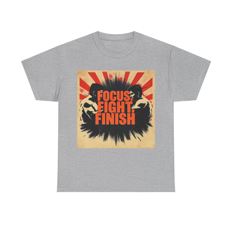 Focus Fight Finish Tee - Motivational T-Shirt, Fitness Shirt, Gym Apparel, Unisex Casual Wear, Gift for Athletes