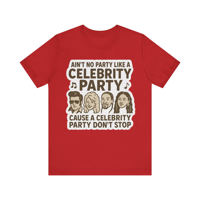 Celebrity Party Unisex Tee – Perfect for Parties, Concerts, Birthdays, Gift for Music Lovers, Trendy Graphic Shirt