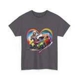 Retro Drag Race Unisex Heavy Cotton Tee, Car Lover Shirt, Vintage Auto Apparel, Gift for Him/Her, Racing Fan Clothes