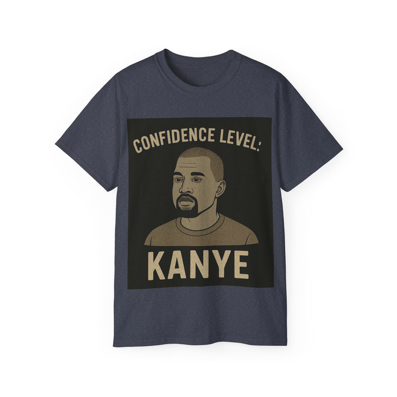Confidence Level Kanye Tee, Funny Graphic T-Shirt, Hip Hop Style Shirt, Gift for Music Lovers, Casual Everyday Wear