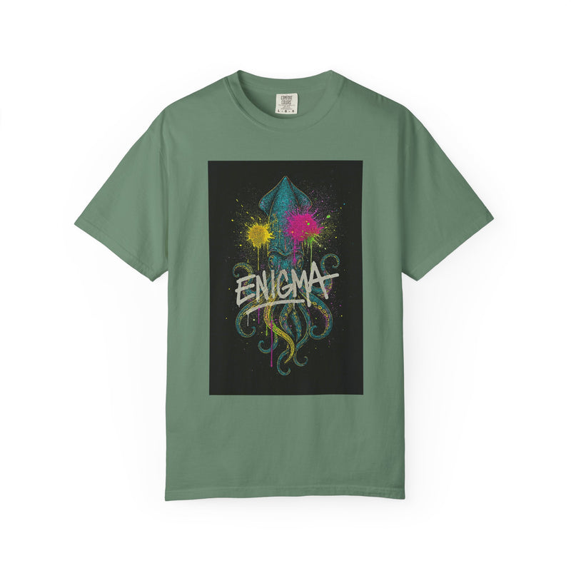 Colorful Enigma Squid Unisex T-Shirt | Vibrant Graphic Tee for Ocean Lovers, Casual Wear, Gift Idea, Festival Attire, Statement Piece