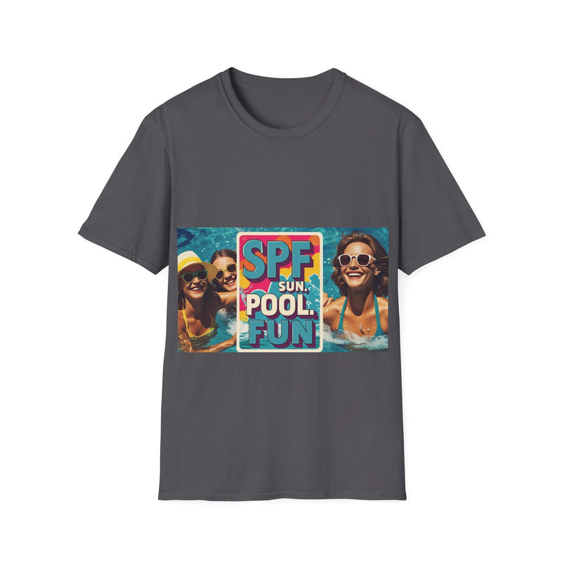 Summer Fun T-Shirt - SPF Pool Party Tee, Beachwear, Vacation Shirt, Gift for Pool Lovers, Unisex Apparel