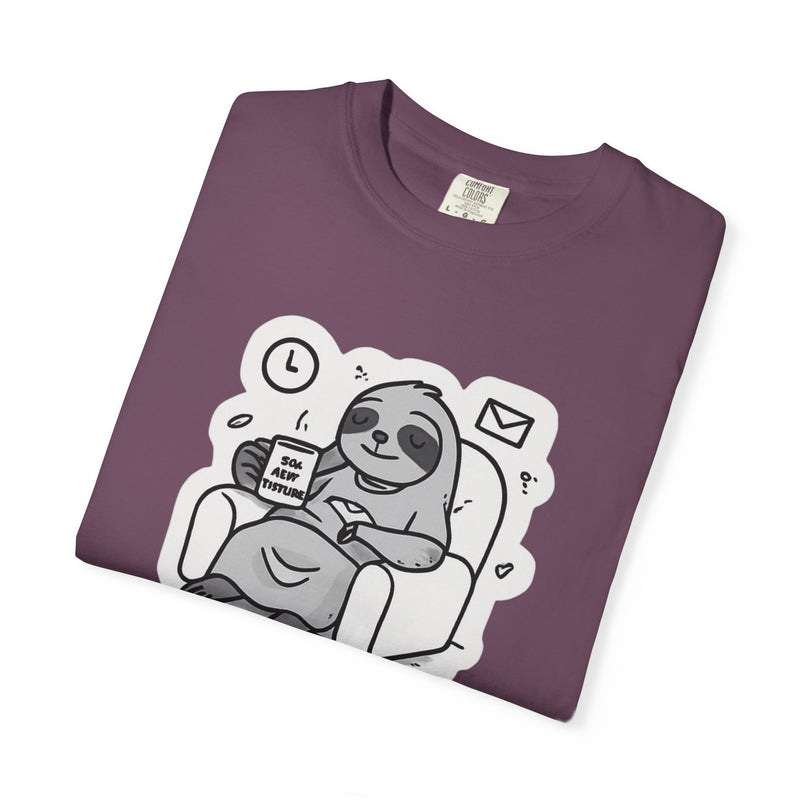Comfy Sloth T-Shirt - Funny Graphic Tee, Unisex Apparel for Relaxation, Perfect for Lazy Days, Gift for College Students, Outfit Repeater