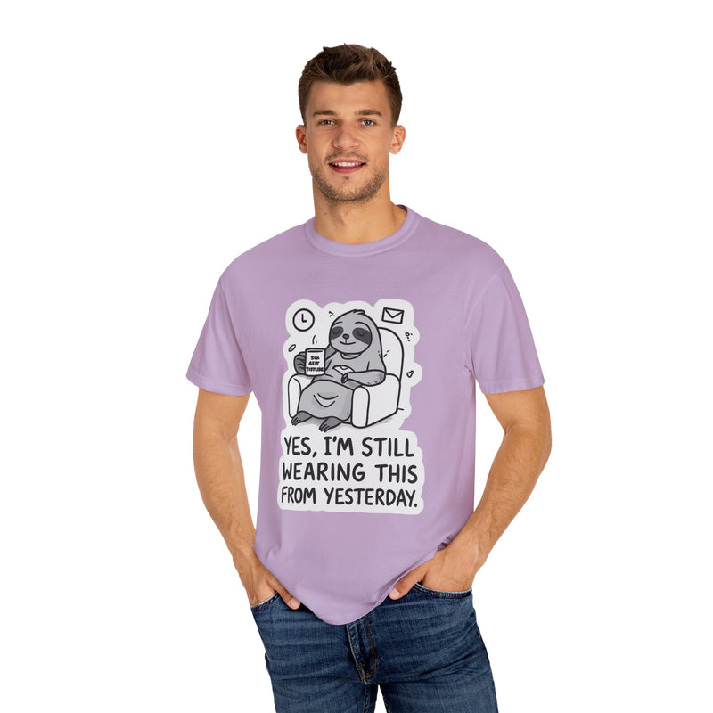 Comfy Sloth T-Shirt - Funny Graphic Tee, Unisex Apparel for Relaxation, Perfect for Lazy Days, Gift for College Students, Outfit Repeater
