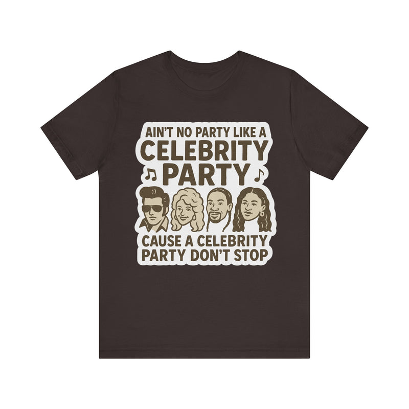 Celebrity Party Unisex Tee – Perfect for Parties, Concerts, Birthdays, Gift for Music Lovers, Trendy Graphic Shirt
