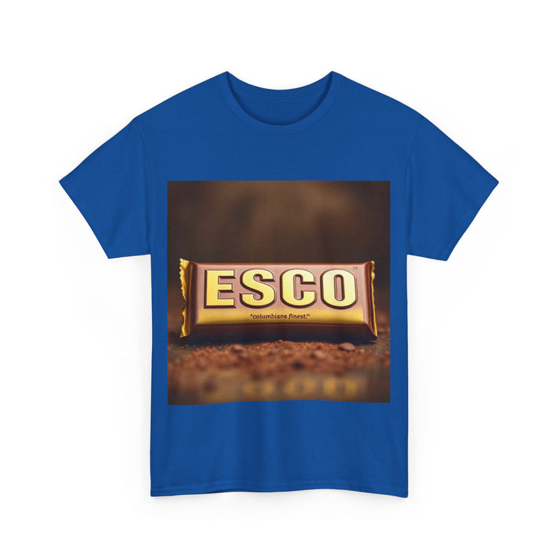 Unisex Cotton Tee with ESCO Design, Casual Graphic Tee, Streetwear Style, Gift for Food Lovers, Ideal for Parties and Celebrations