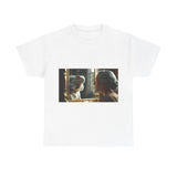 Unisex Heavy Cotton Tee - Playful Nostalgia Shirt, Casual Wear, Gift for Friends, Movie Night, Unique Graphic Tee