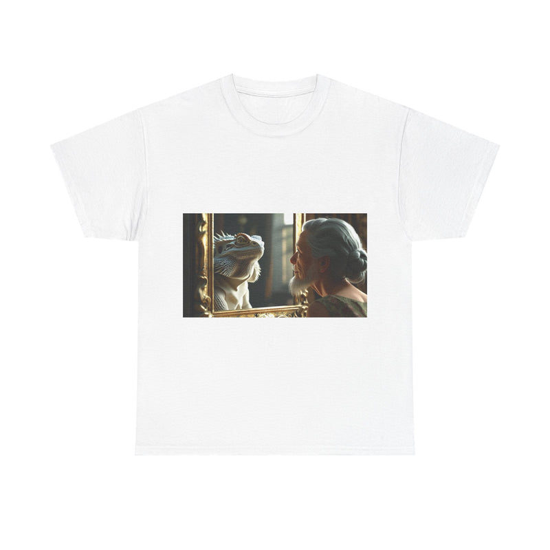 Unisex Heavy Cotton Tee - Playful Nostalgia Shirt, Casual Wear, Gift for Friends, Movie Night, Unique Graphic Tee