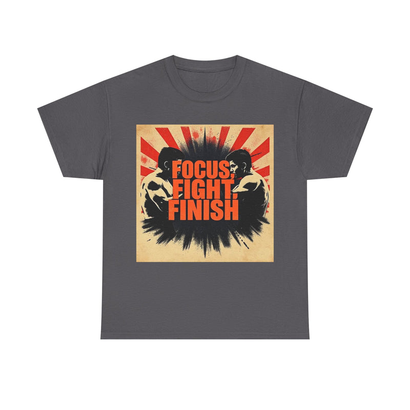 Focus Fight Finish Tee - Motivational T-Shirt, Fitness Shirt, Gym Apparel, Unisex Casual Wear, Gift for Athletes