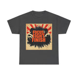 Focus Fight Finish Tee - Motivational T-Shirt, Fitness Shirt, Gym Apparel, Unisex Casual Wear, Gift for Athletes