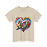 Retro Drag Race Unisex Heavy Cotton Tee, Car Lover Shirt, Vintage Auto Apparel, Gift for Him/Her, Racing Fan Clothes