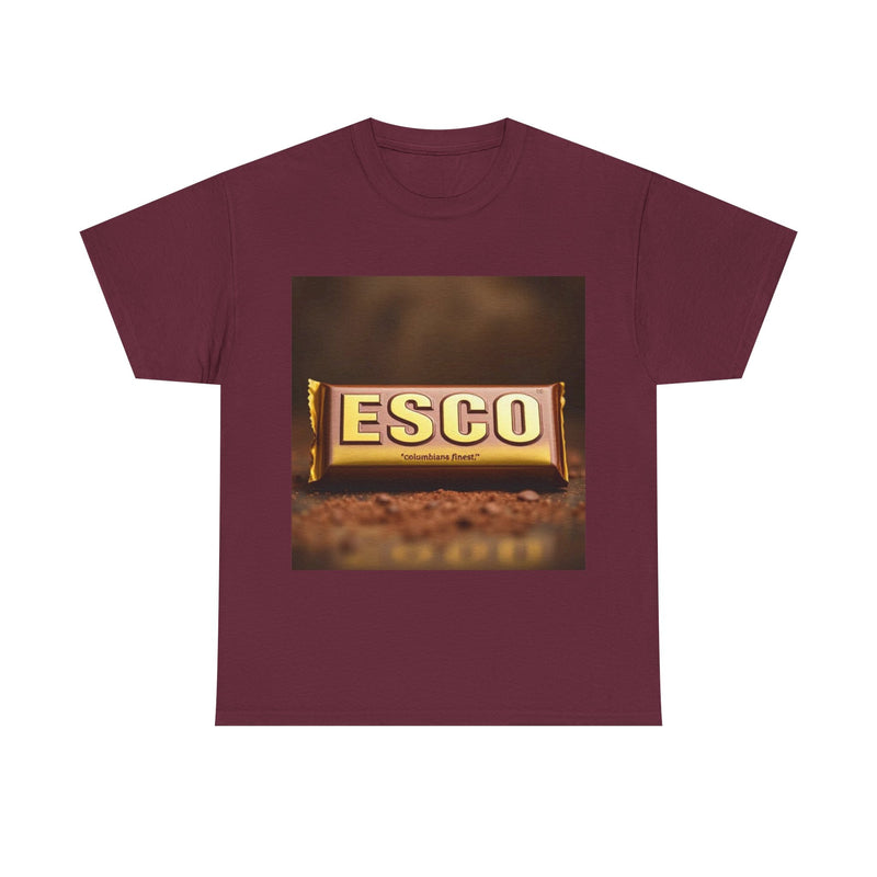 Unisex Cotton Tee with ESCO Design, Casual Graphic Tee, Streetwear Style, Gift for Food Lovers, Ideal for Parties and Celebrations