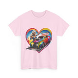 Retro Drag Race Unisex Heavy Cotton Tee, Car Lover Shirt, Vintage Auto Apparel, Gift for Him/Her, Racing Fan Clothes