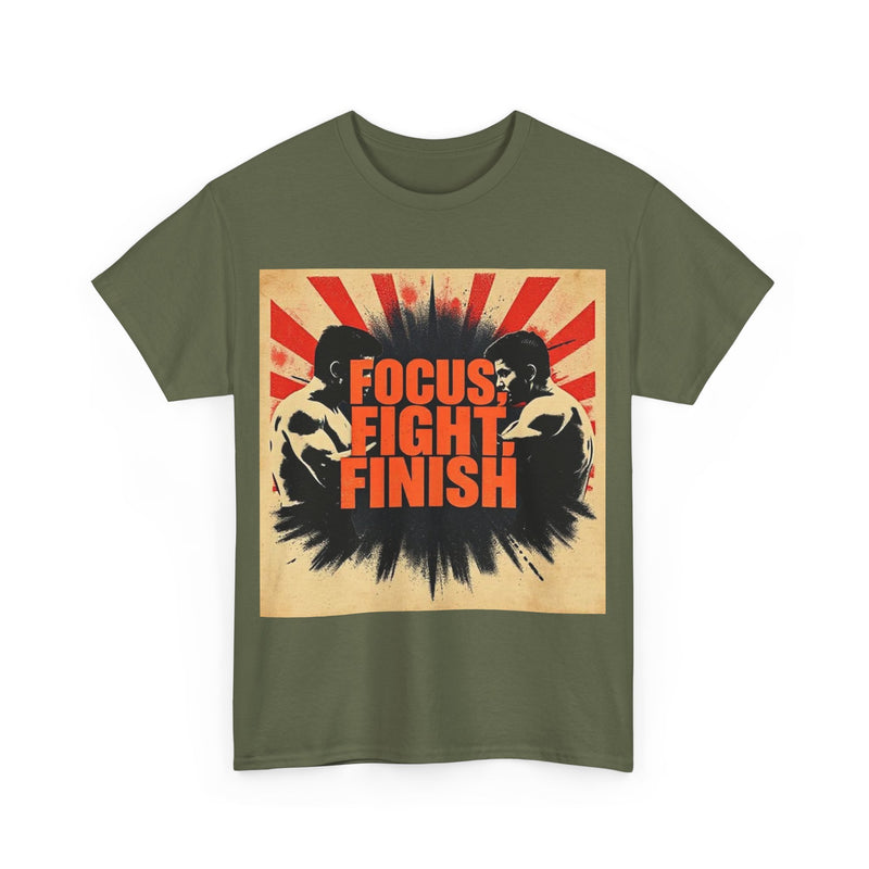 Focus Fight Finish Tee - Motivational T-Shirt, Fitness Shirt, Gym Apparel, Unisex Casual Wear, Gift for Athletes