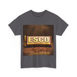 Unisex Cotton Tee with ESCO Design, Casual Graphic Tee, Streetwear Style, Gift for Food Lovers, Ideal for Parties and Celebrations