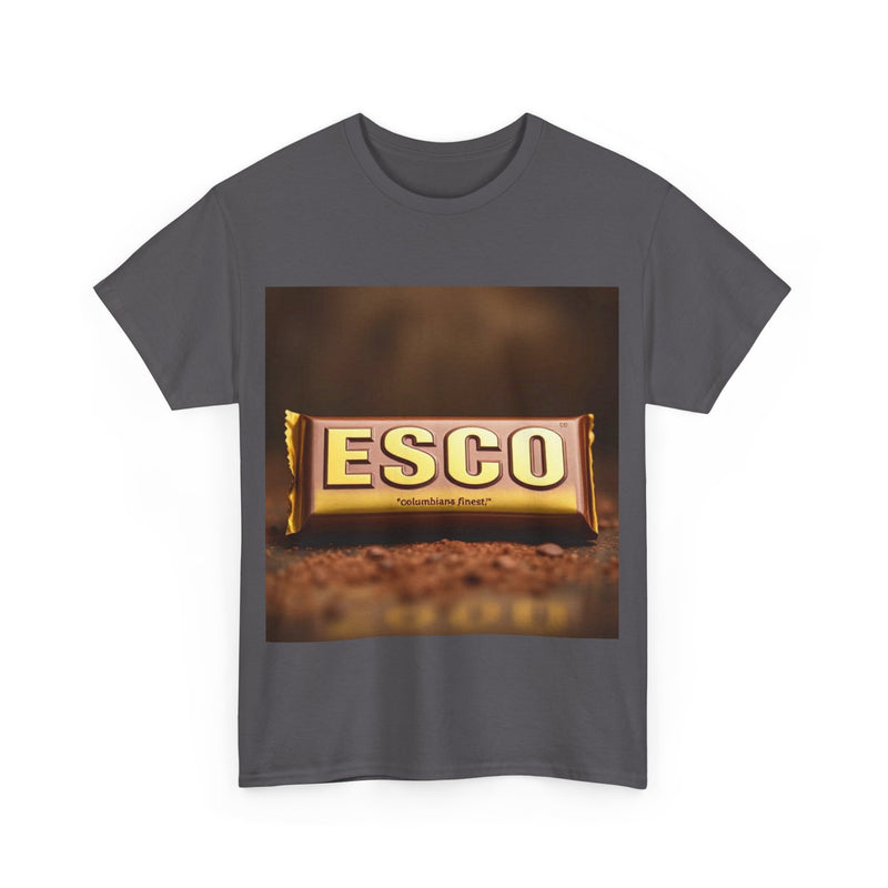 Unisex Cotton Tee with ESCO Design, Casual Graphic Tee, Streetwear Style, Gift for Food Lovers, Ideal for Parties and Celebrations
