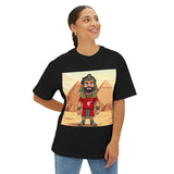 Vintage-Inspired Egyptian Graphic Tee for Adventurers, Unisex Boxy T-Shirt, Retro Travel T-Shirt, Festival Shirt, Gift for Gamers