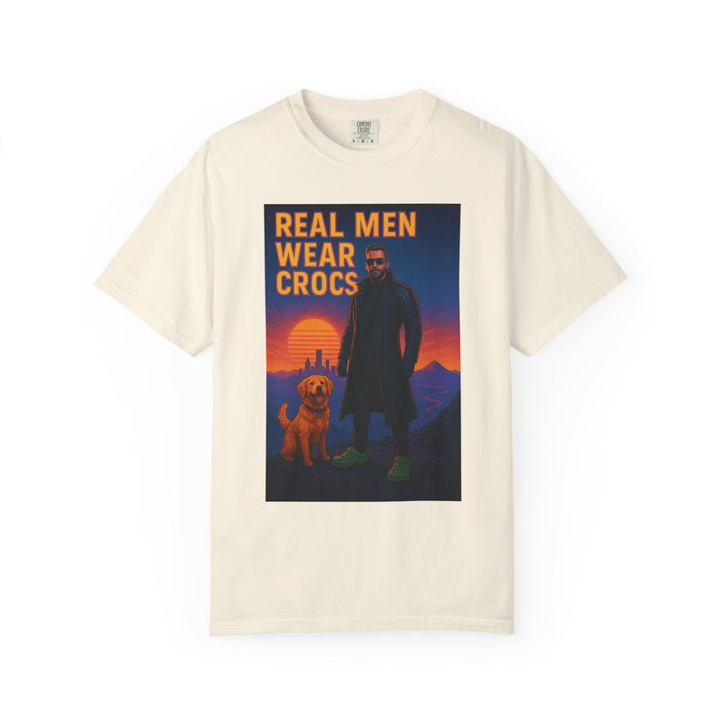 Real Men Wear Crocs T-Shirt, Unisex Casual Tee for Men, Perfect Gift for Dads, Birthdays, and Casual Outings