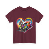 Retro Drag Race Unisex Heavy Cotton Tee, Car Lover Shirt, Vintage Auto Apparel, Gift for Him/Her, Racing Fan Clothes